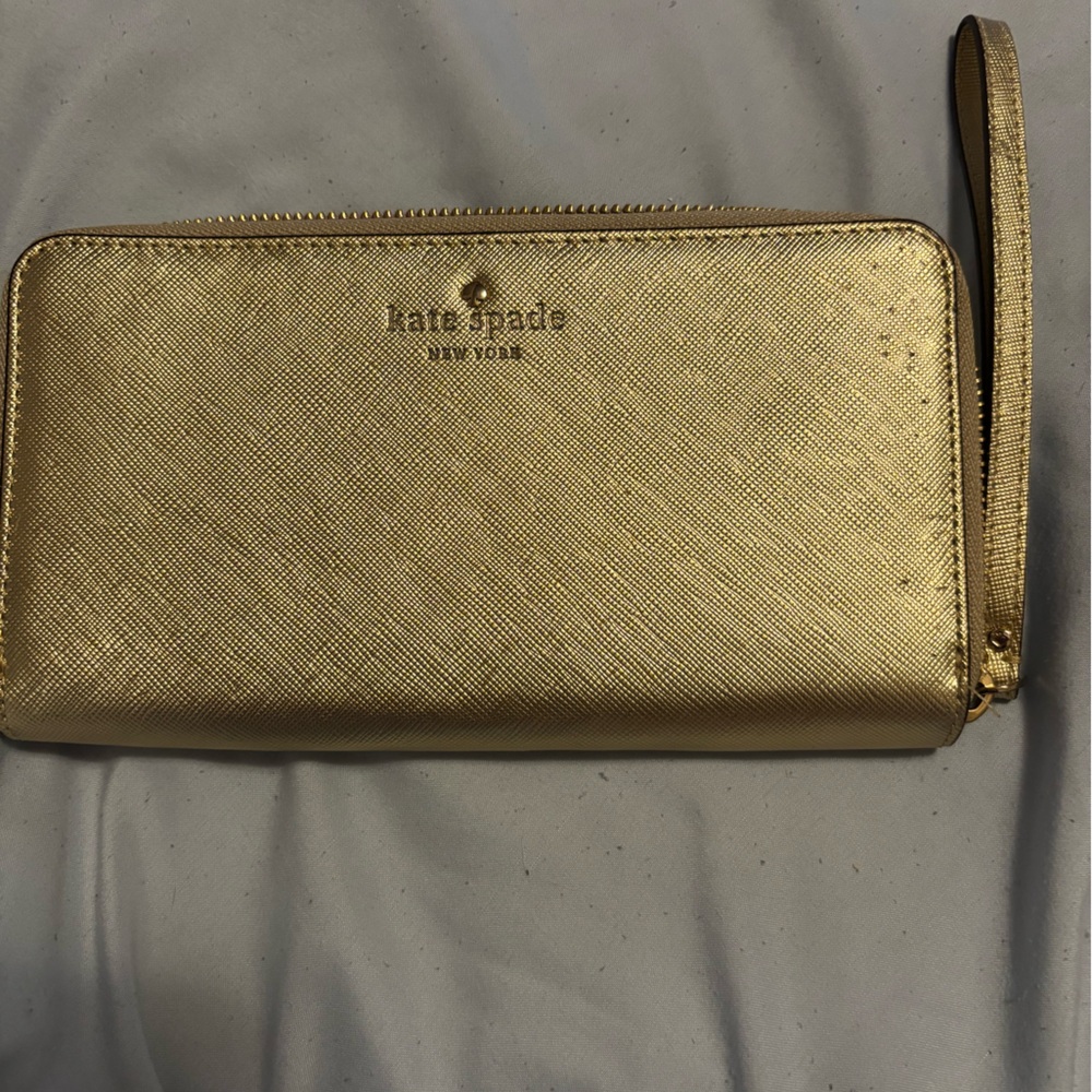 Kate Spade Metallic Gold Wristlet
